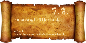 Turcsányi Nikolett névjegykártya