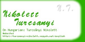 nikolett turcsanyi business card